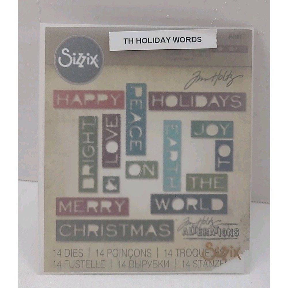 Sizzix Thinlits Tim Holtz Alterations Holiday Qords 661601